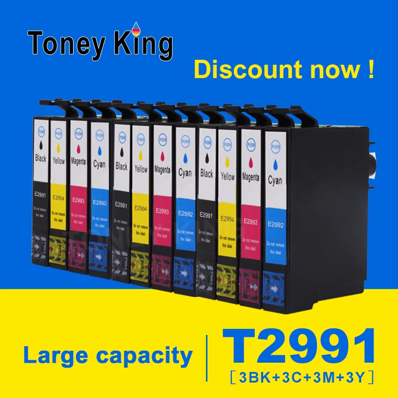 Toney King 3 Set Compatible Ink Cartridge T2991 29 For Epson 29XL For Epson XP 235