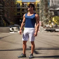 Новый модный бренд Фитнес Бодибилдинг Racerback безрукавки для женщин для мужчин жилет без рукавов хлопковые майки вздох мышцы рубашка