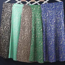 Мода позолота узор долго мусульманских юбки длинные юбки для мусульманок B2302