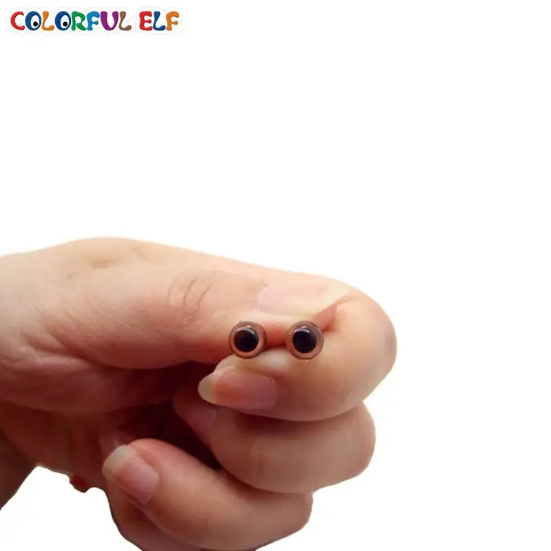 wholesale(100pcs/lot) 6mm Plastic safety eyes for toys Multicolor plush animal eye  for dolls