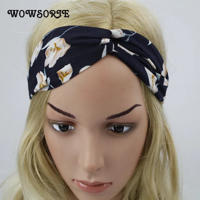 New Summer Fashion Bandanas Hair Accessories Lady Cross Printing