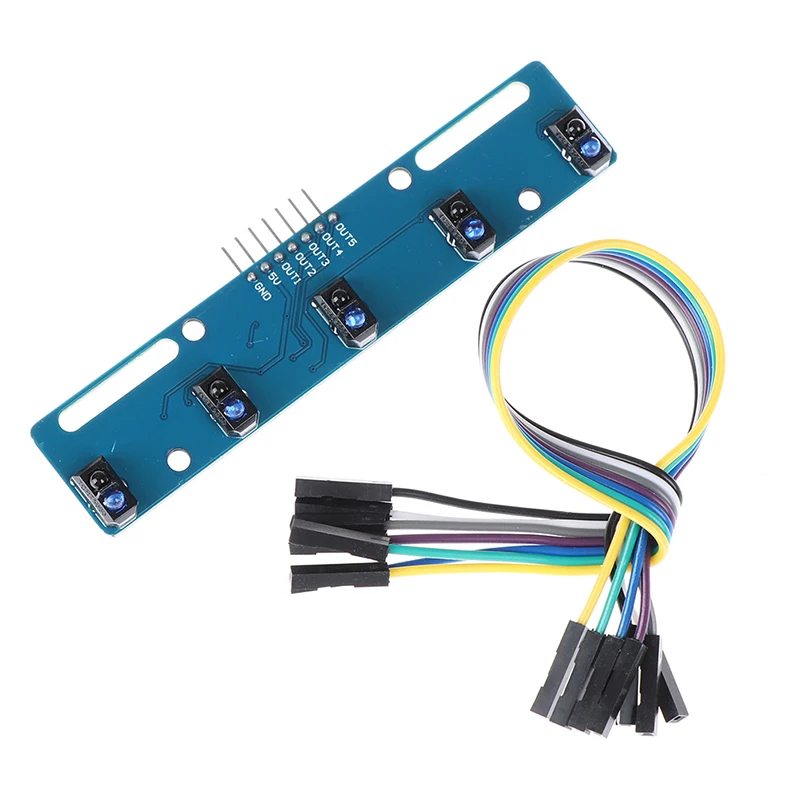 1pc 5 channel infrared reflective sensor tcrt5000 kit barrier line track module