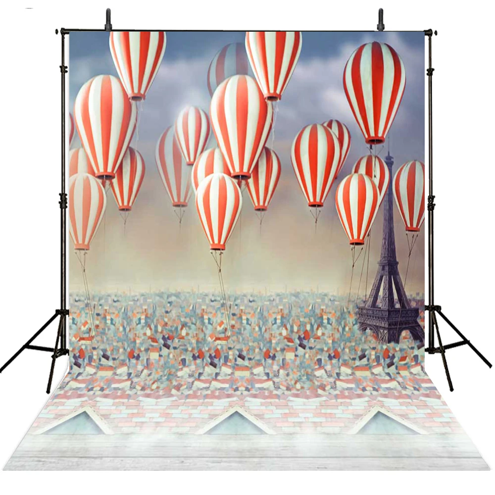 Hot Air Balloon Photography Backdrops Wedding Vinyl Backdrop For