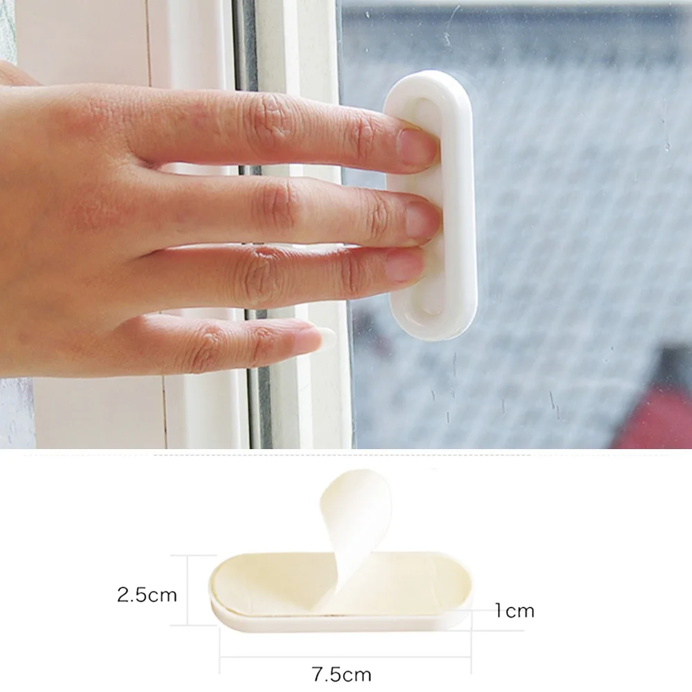 

4pcs pull push easy stick slide door windows handle ABS Plastic Sliding Glass Wooden Steel Aluminum Door Assist Handle