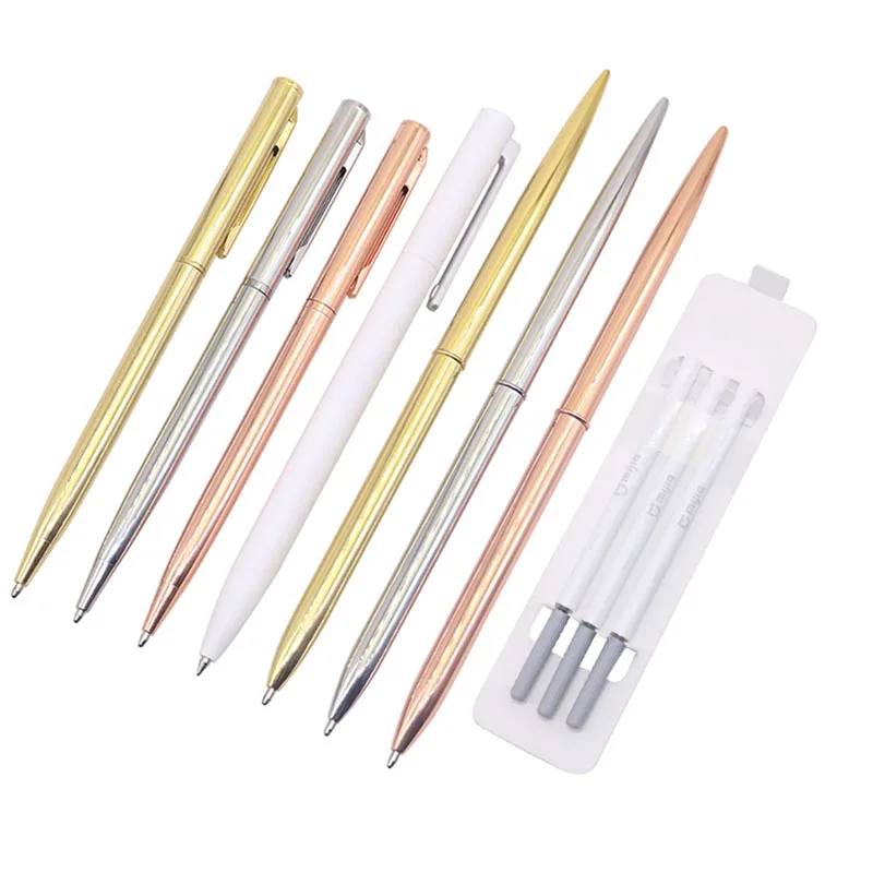 Pen 1 pcs or Refill 3 pcs Luxury ballpoint pen 0.5 or 1.0mm Writing pen Metal ball pen Student Electronic office Pen 1 pcs or Refill 3 pcs Luxury ballpoint pen 0.5 or 1.0mm Writing pen Metal ball pen Student Electronic office
