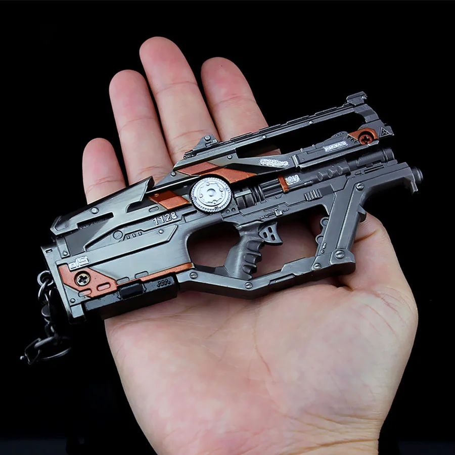 

Battle Royale Game Weapons Metal Rifle Gun Keyring APEX Legends Gun Model Toys Children Gifts Keychain Alloy