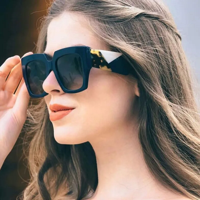 

Winla Fashion Design Women Sunglasses Vintage Retro Oversized Square Frame Sun Glasses Female Unique Style UV400 Oculos WL1217