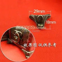 29*18 мм зеленый бронзовый угол цинковый сплав деревянная ножная винная фурнитура по бокам Уход за ногами углы тигровые ножки оптом