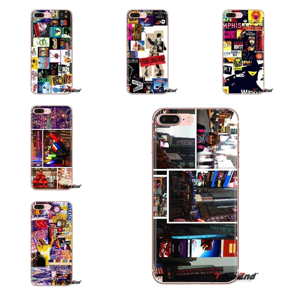 

For Huawei G7 G8 P7 P8 P9 P10 P20 P30 Lite Mini Pro P Smart Plus 2017 2018 2019 Phone Housing Case New York Broadway Collage Art