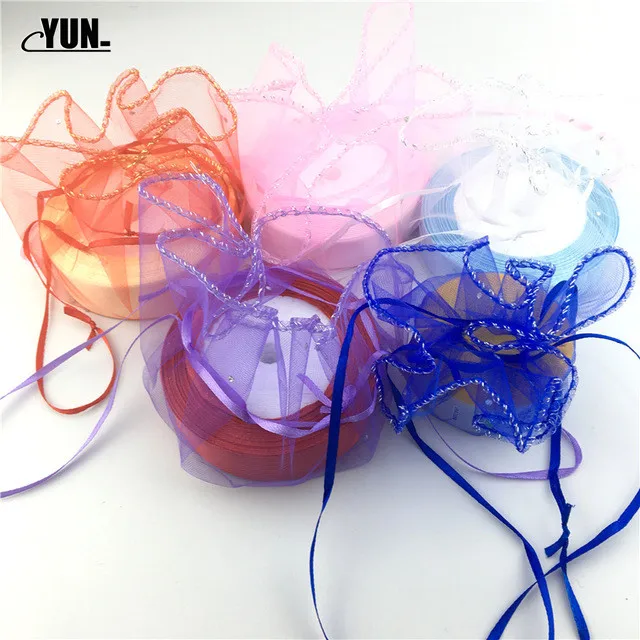 100pc Sachet Bag Sequins Dot Sheer Organza Wedding Party Favor Gift Jewelry Beads Candy Pouch Bag Gift Packing Bags Packaging 6D (27)