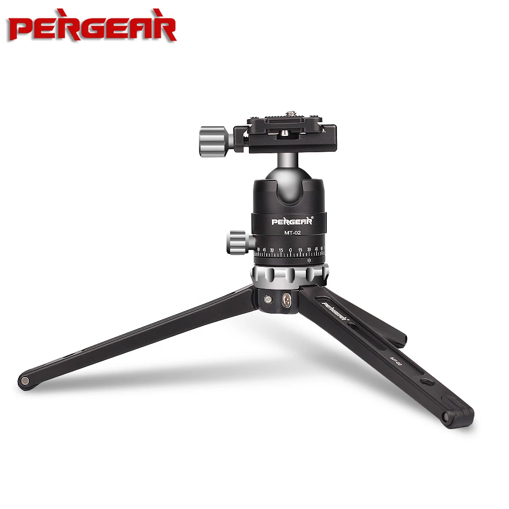 Pergear MT 02 алюминиевый сплав мини настольный дорожный штатив 15 кг Полезная нагрузка