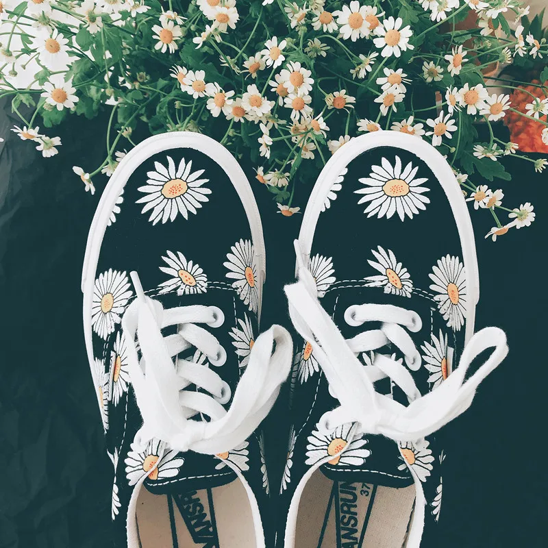 

Canvas Shoes for Women Sneakers chrysanthemum printing Vulcanize Shoes for Girls Female Shoes Woman zapatillas mujer Size 35-40