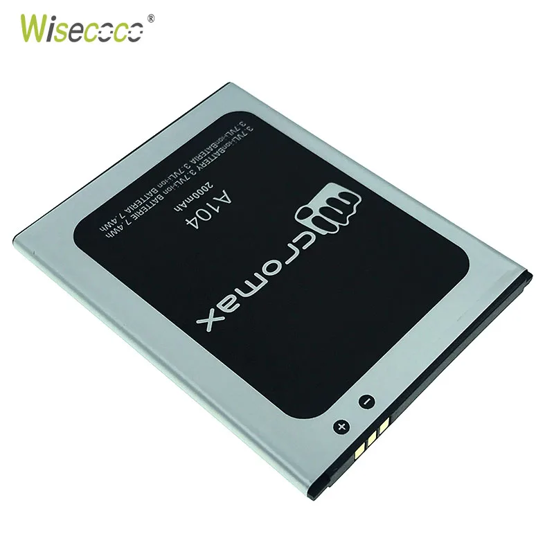 Wisecoco A104 литий ионный аккумулятор для ремонта сотового телефона Micromax A 104 Замена +