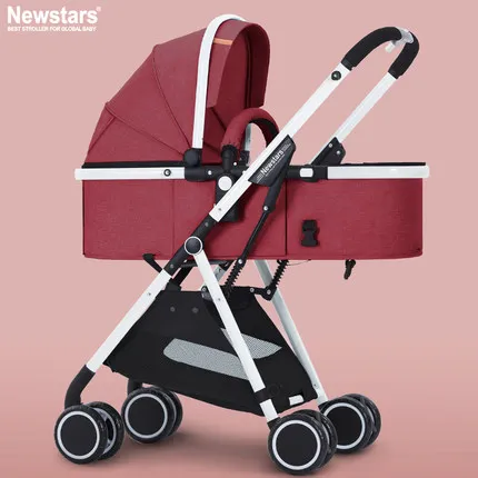 Newstars/легкая прогулочная коляска с высоким пейзажем, может лежать в сложенном виде, двусторонняя ударная детская коляска, детская коляска - Цвет: A5