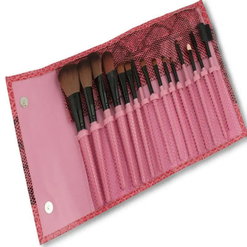 

18pcs Professional Makeup Brushes Pink Make Up Brush Set Wood Handle Cosmetic Brush Beauty Maker With Bag
