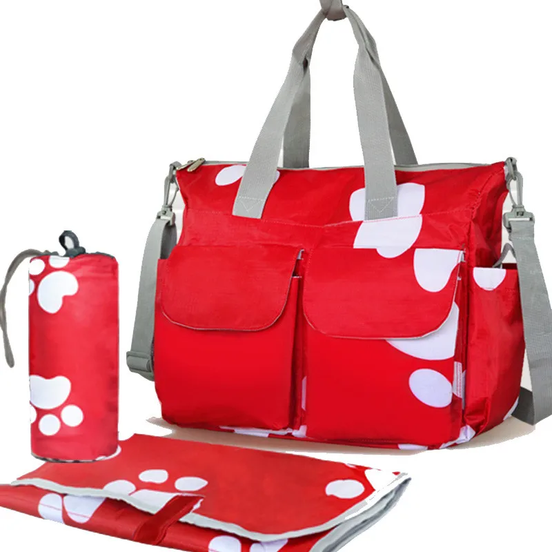 Waterproof Baby Diaper Nappy Mummy Changing Handbag Shoulder Bag with Mat Travel