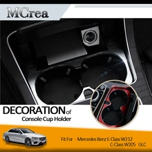 Mcrea Авто декоративная рамка для Mercedes Benz W205 W213 C E класса GLC центральной консоли Кубок панельные крышки AMG наклейки автомобильные аксессуары