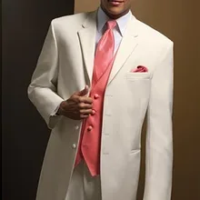 Индивидуальный заказ смокинг жениха 3 цвета костюм жениха Свадебные/ужин Костюмы Best Man жениха(пиджак+ штаны+ галстук+ жилет) B293