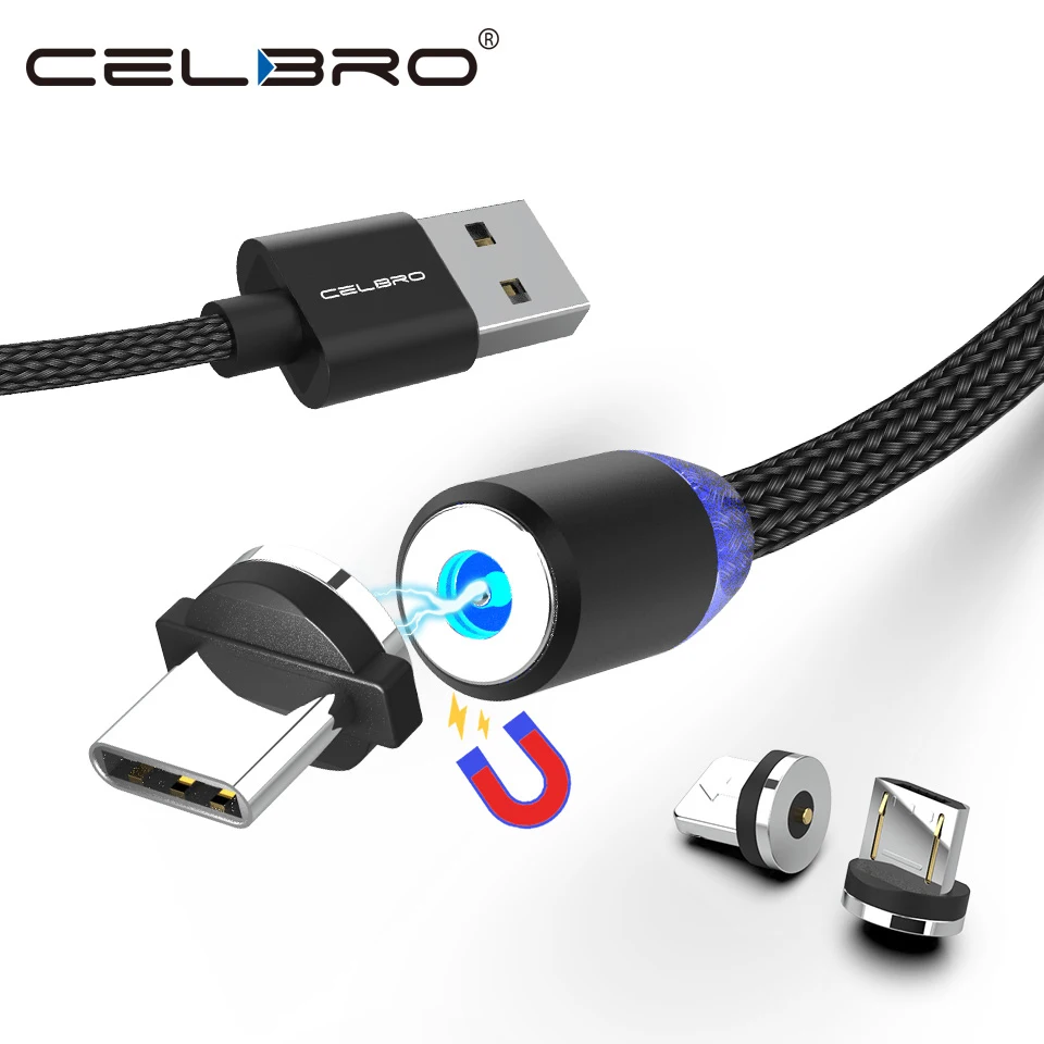 

Magnetic Micro USB Cable Data Sync Charger Cable Charger Wire Nylon Braided Type C Connector Cable Line For Samsung Mobile Phone