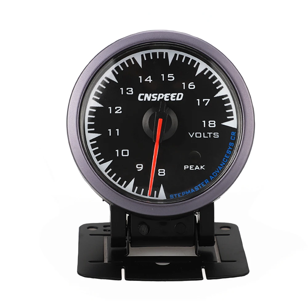 

CNSPEED Shark pin 7 Colors 2.5" 60mm 12V Universal Car Battery Voltage Meter Auto Volt Gauge 8-18V for honda Car Meter Gauge