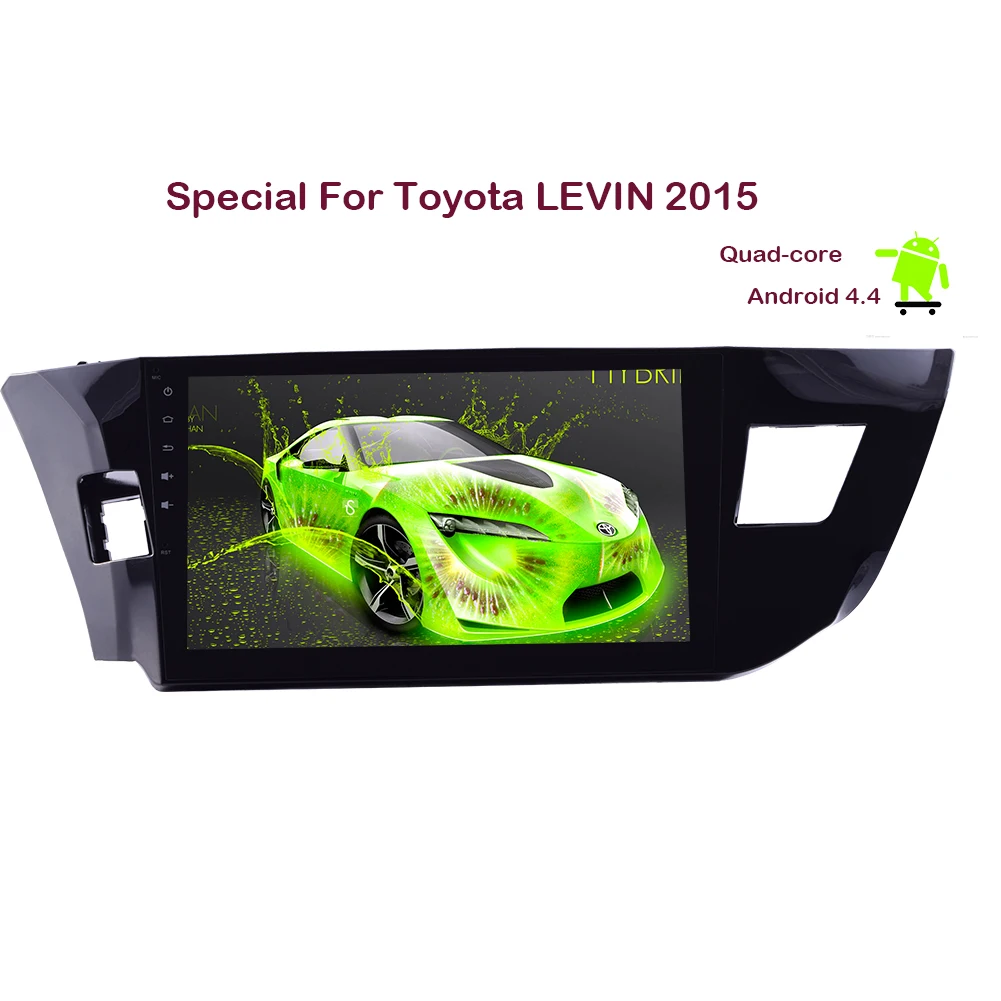 Cheap Android 4.4 Logo GPS Capacitive No-DVD Navigator Radio 10" Car Stereo PC HeadUnit AMP Map SD Mirror OBD2 For Toyota Levin 10