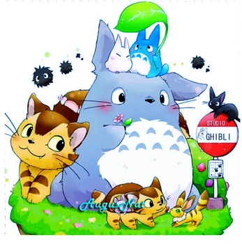 

totoro diamond painting full square animal wall art cartoon decor 5d diy diamond dotz kit anime mosaic painting on canvas gift