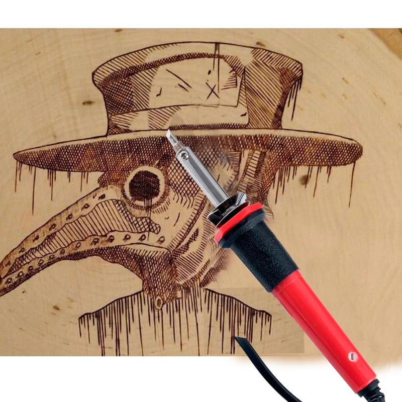 

Carved soldering iron set Pyrography Tool EU Plug 30W 220V Soldering iron tips Wood Burning pen Soldering iron station Carving