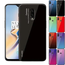 Conelz For OnePlus 7 Case OnePlus 7 pro 6T 6 Case Gradient Tempered Glass Case Protective Case