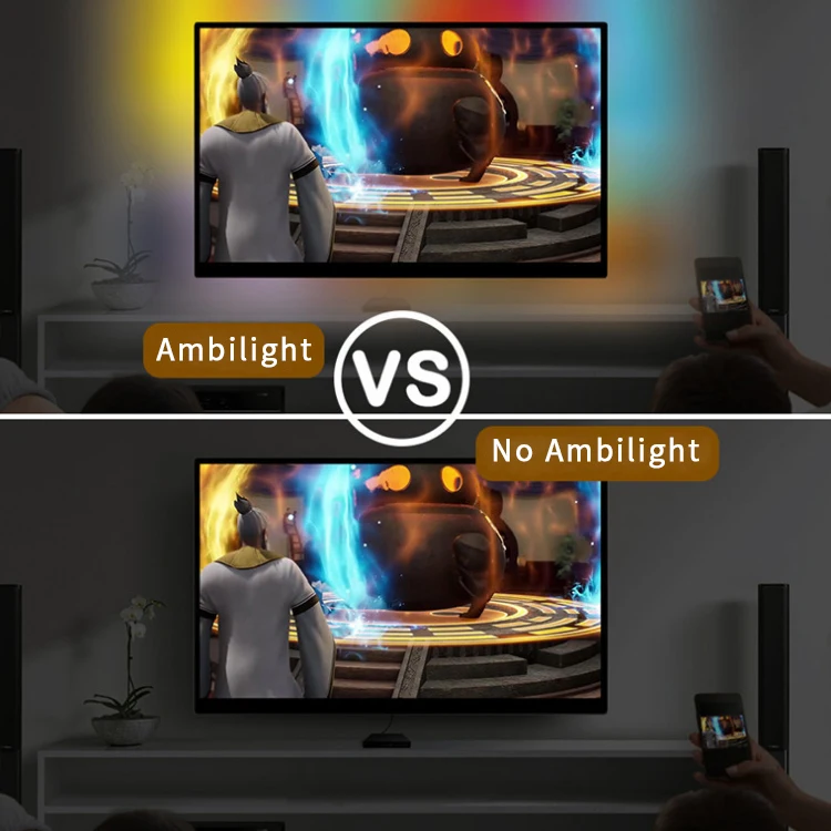 Оптовая продажа USB светодиодный светильник ТВ фоновое освещение HD lcd Ambilight