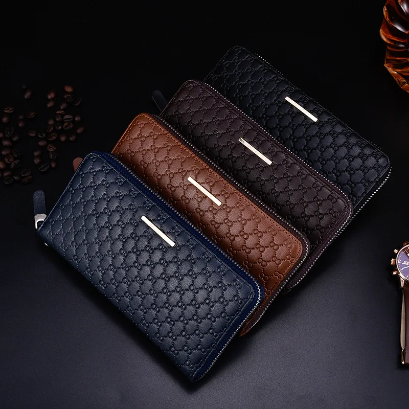

2019 Luxury Brand Men Wallets Long Men Purse Wallet Male Clutch PU Leather Wallet Men Business Male Wallet 7 colors available