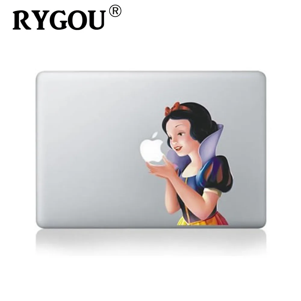 RYGOU For Macbook air 13 vinyl sticker for macbook Pro Retina 13 inch Laptop Personality Snow White Cartoon Skin Decal cover