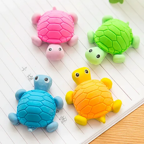 

20 PCs Realistic Little Turtle Simulation Eraser Animal Rubber Fun Rubber Creative Stationery Alteration Supplies