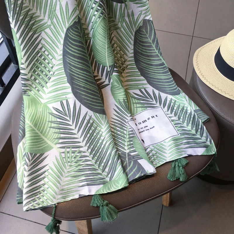 Bikinx, накидка с принтом зеленых листьев, винтажная пляжная одежда, летний шарф, Кафан, женские пляжные накидки, модные пляжные накидки, новинка, robe de plage