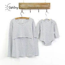 Модная осенняя одежда для беременных Lacation Plus Одежда для беременных с длинным рукавом Блузка для кормления Одежда для беременных женщин