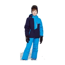 Зимняя новая детская Лыжная одежда Теплая стеганая Детская куртка водонепроницаемая ветрозащитная одежда для мальчиков и девочек, пара лыжных штанов, костюм