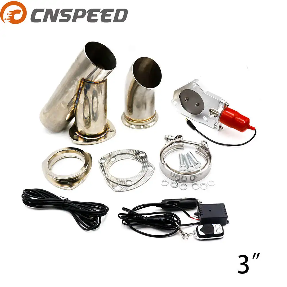 CNSPEED 3'' inch Exhaust Control Valve With Remote Control Car
