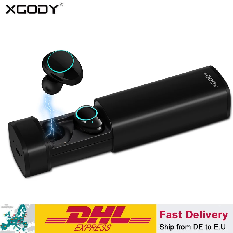 XGODY X9 TWS Bluetooth наушники V5.0 с микрофоном беспроводная 3D стерео гарнитура Громкая