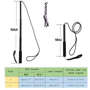 

Pet Dog Interactive Training Accessory Pet Dog Interactive Cotton Rope Toys Extensible Stick Puppy Chew Chasing Playing Toy 3pcs