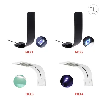 

LED Light 10W Super Slim Aquarium Fish Tank LED Light Aquatic Plant Lighting Clip-on Lamp Plants Grow Light EU Plug