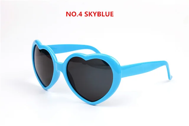 NYWOOH милые Солнцезащитные очки в форме сердца, женские модные брендовые дизайнерские Винтажные Солнцезащитные очки для детей, милые очки для мальчиков и девочек - Цвет линз: Синий
