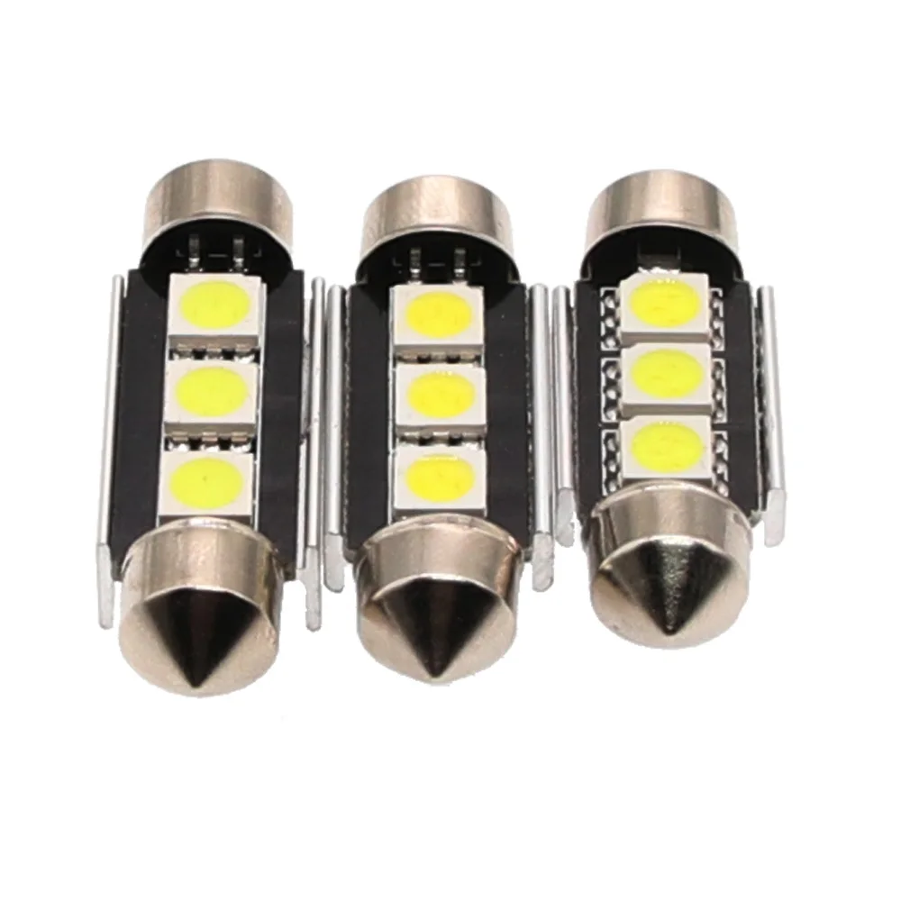 10 шт. 36 мм 39 41 3 SMD 5050 Чистый белый купол гирлянда CANBUS Нет Ошибка автомобилей