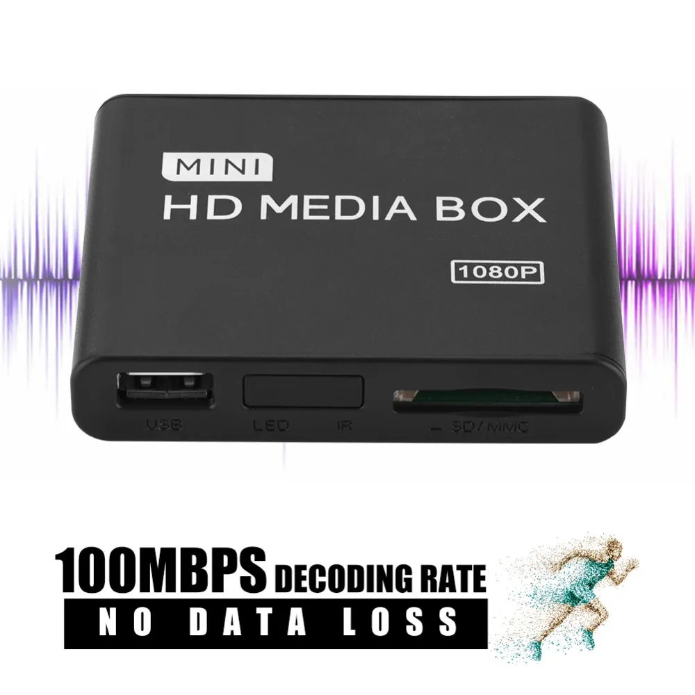 Стерео окружающие Media Player Центр 1080 P AV/YPrPb/HDMI Выход HDMI медиаплеер для США Plug