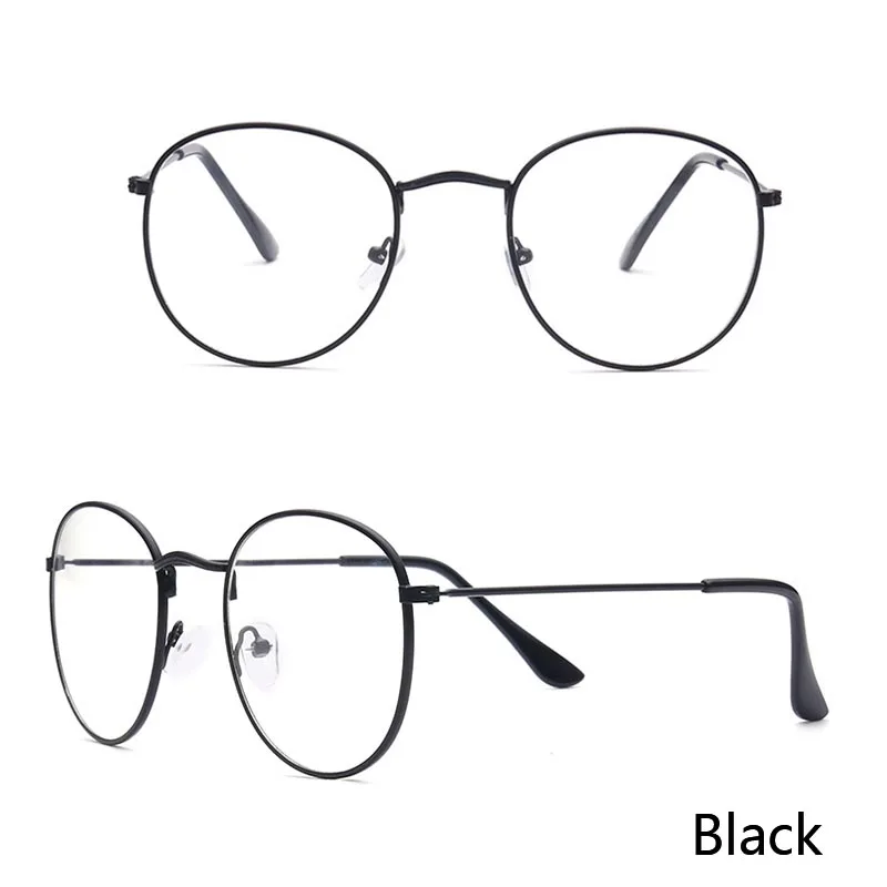 Новинка, Классические Прозрачные очки в золотой оправе, эллиптическая форма, женские и мужские очки, мужские и женские - Цвет оправы: Black