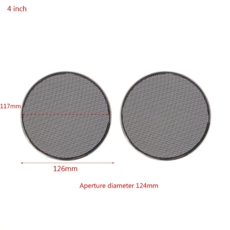 Новое высокое качество 2 предмета 1/2/3/4/5/6,5 дюймов Динамик Сталь сетки круглый гриль Защитная крышка - Цвет: 4 inch