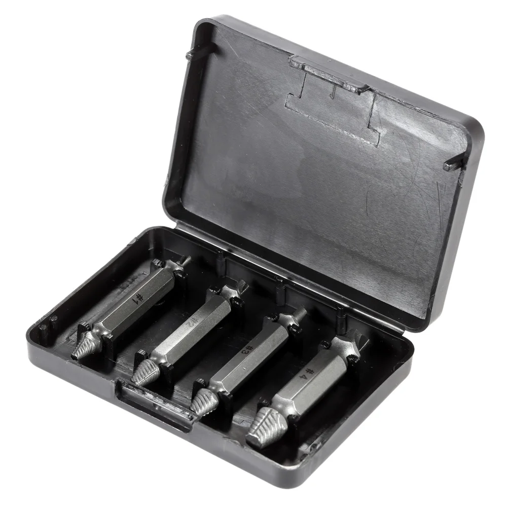 4pcs Double end Stripped Screws Remover Damaged Screw Extractor Set