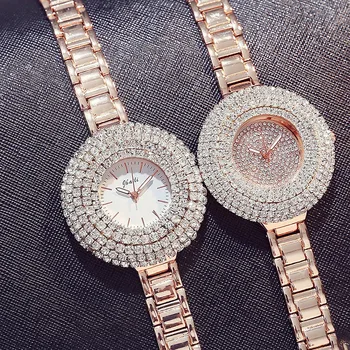 

Womens Dress Wristwatches Luxury Diamond Sky Star Case Alloy Slim Bangle Girls Gift Clock Charm Lady Bayan Saat Relogio Feminino