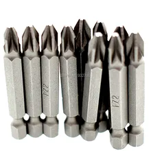 10 шт. ударный отвертка 25 мм 50 мм POZI биты PZ1 PZ2 PZ3 отвертка влияние ДИД отвертка Биты Магнитный 1/" шестигранный хвостовик Сверло