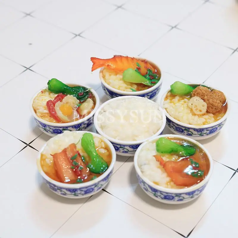Миниатюрный Кукольный домик 4 шт. 3 см 1/6 шкала китайская мука еда для кукольного