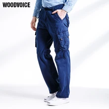 Woodvoice бренд Для мужчин брюки Повседневное мода Slim Fit Грузовой Пант Мужской Одежда высшего качества брюки Твердые Тонкий дышащий Артикул 3237