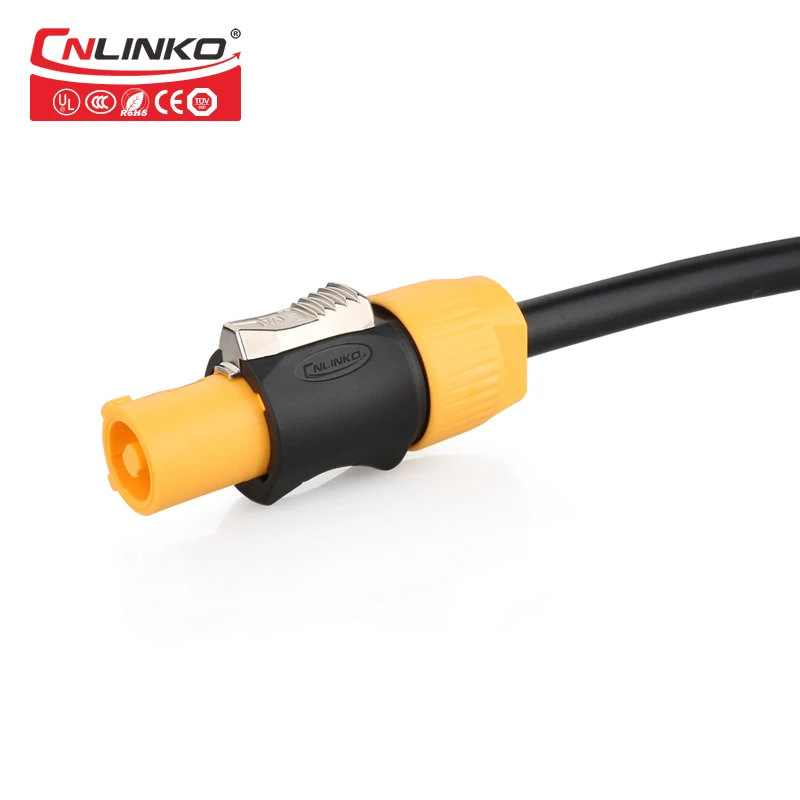 CNLINKO YF24 3pin PBT пластиковые материалы 20A 500 В вилка и розетка желтый